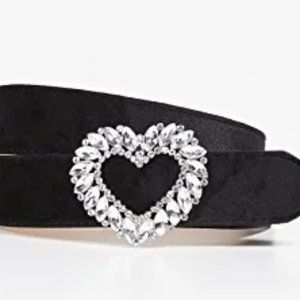 KATE SPADE NEW YORK Velvet Heart Buckle Belt